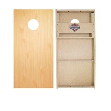 Cornhole Boards Skip's Garage Light Wood WSOC Regulation Foldable Legs