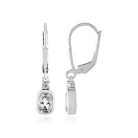 Cavill Ohrringe Damen Silber 925 Platiniert Topas Weiß 1,35Ct Antikschliff