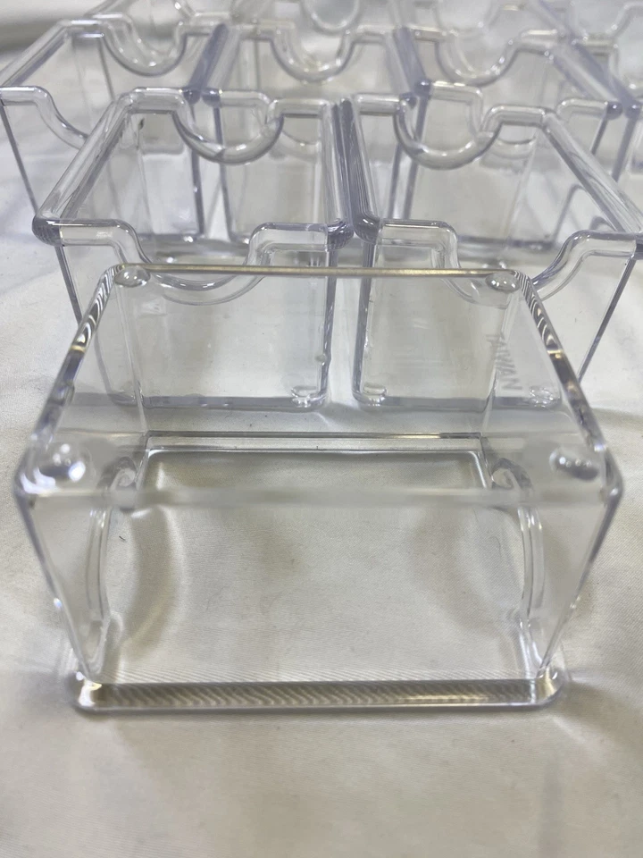 Lot Of 11 - Clear Plastic Restaurant Sugar / Sweetener Packet Container Holders - Image 3 of 4