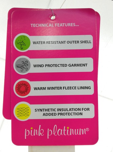 Abrigo Rosa Platino Bebé Niñas Ropa Exterior Negro Con Capucha Cremallera Manga Larga Chaqueta - Imagen 5 de 8