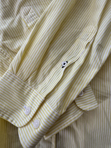 Tommy Hilfiger Men's Yellow/white Custom Fit Shirt L/G - Picture 3 of 10