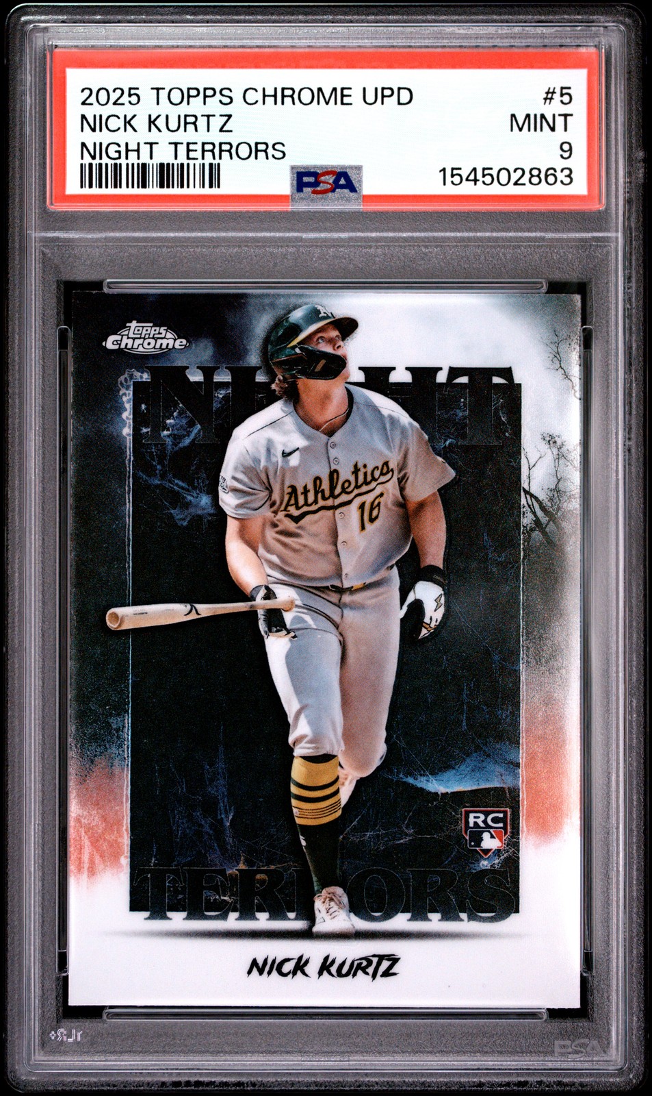 2025 TOPPS CHROME UPDATE NIGHT TERRORS #5 NICK KURTZ PSA 9