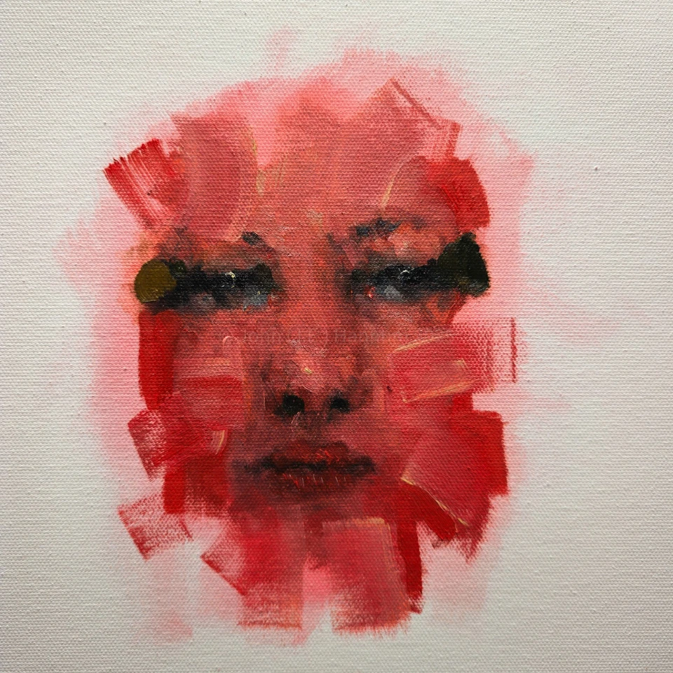 Pintura al óleo abstracta original 11x14 sobre lienzo bellas artes de J.E Hannum Foto 2 de 4