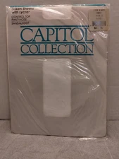 Capitol Collections Pantyhose Control Top Sandalfoot Cloud (White) Size 2