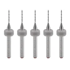 5pcs 0.8mm Tungsten Carbide CNC Engraving Print Circuit Board PCB Drill Bits