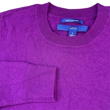 APT 9 Women  s 100 Cashmere Purple Crewneck Sweater Size Small