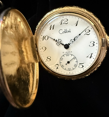 New OS Colibri all Swiss 17 jewel Hunting Case Pocket Watch w