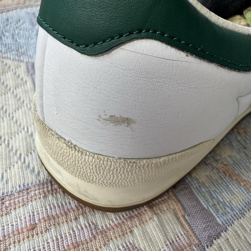 Adidas Originals Jeans White Green Trainers Size UK 9 Leather Sneakers - Picture 12 of 20
