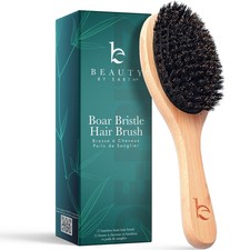 Boar Bristle Hair Brush for Women and Men, Natural 100 Soft Boars Hairbrush ...