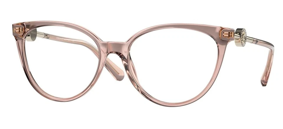 Marco de gafas Versace VE3298B 5339 55 mm rosa transparente con lente de demostración Foto 2 de 4