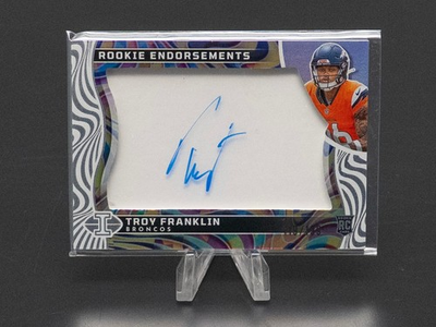 #ad #ad 2024 Panini Illusions Troy Franklin Rookie Endorsements Auto 199 Broncos RC $19.99