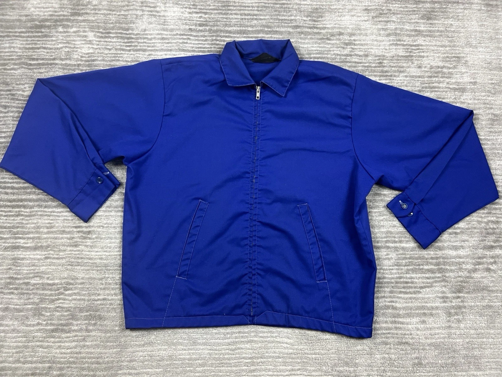 VETEMENTS Giacca uomo vintage marca K grande blu manica lunga full zip casual