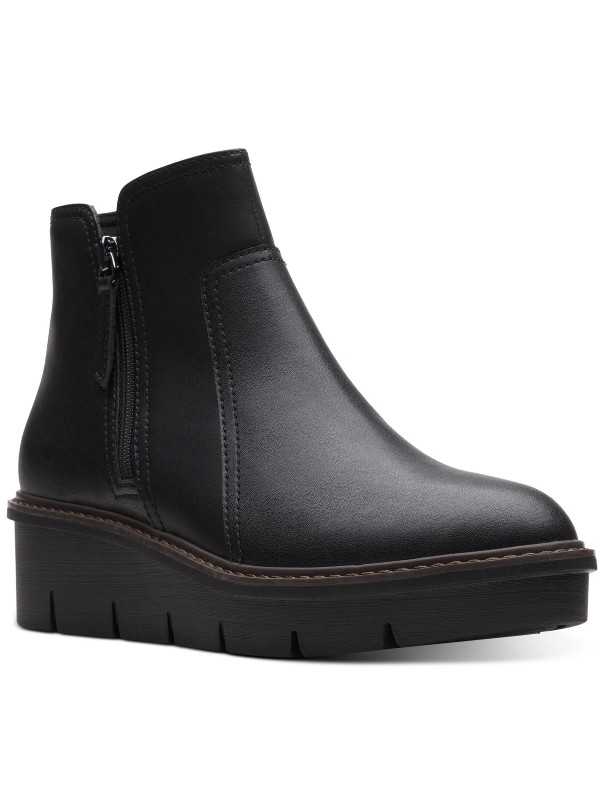 Женские черные ботильоны на танкетке Airabell с круглым носком из коллекции CLARKS, 5,5 М