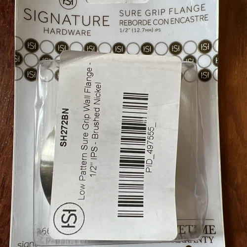 Signature Hardware 236265 1/2" IPS Low Pattern Sure Grip Flange, Polished Chrome - Picture 2 of 2