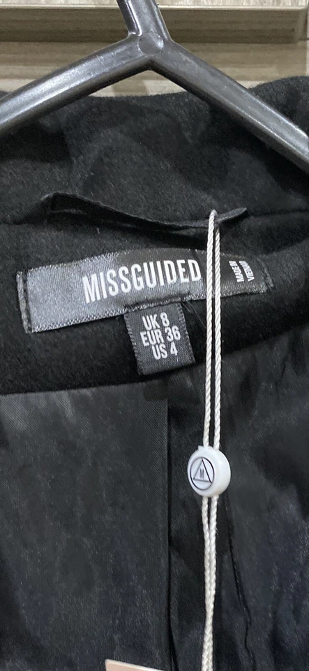 brandnew ladies black tall basic formal coat size 8/10 - Image 3 of 4