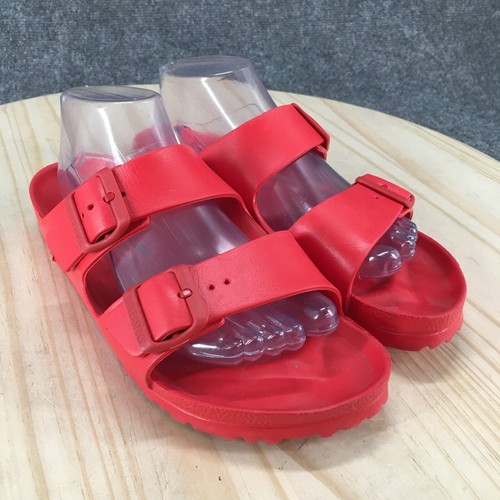 Birkenstock Sandals Womens 40 EVA Arizona Slides Red Casual Buckle Open Toe - Imagen 3 de 16