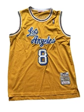 Mitchell Ness Kobe Bryant Los Angeles Lakers  Mens Yellow Jersey Size XL