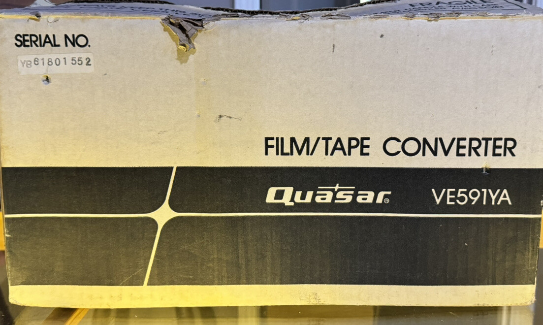 Quasar Film Tape Converter Model VE591YA 8mm, Super 8, and 16mm
