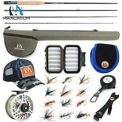 Maxcatch Extreme Fly Fishing Combo Kit 3/4/5/6/7/8wt Starter Rod and Reel  Outfit