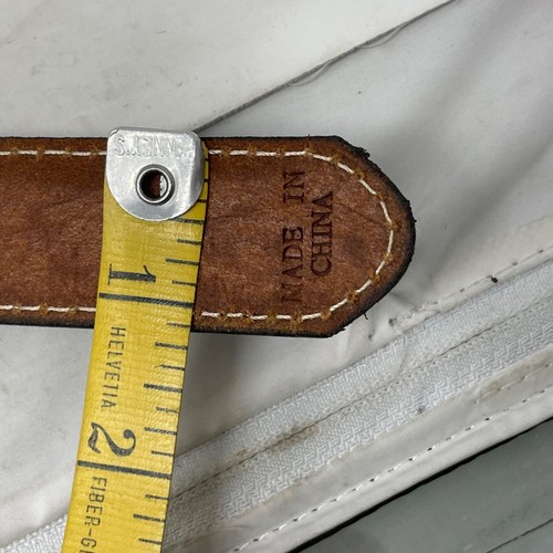 Nocona Tooled Genuine Leather Belt Boys Size 18 Western Bull Rider Buckle Brown - Picture 4 of 10