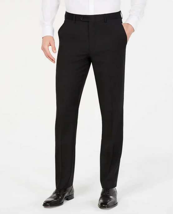 lauren ralph lauren men's classic-fit ultraflex stretch flat-front dress pants Lauren Ralph Lauren Men's Classic-Fit Microtwill Ultraflex Machine Washable Dress  Pants
