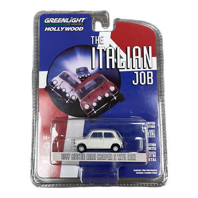 The Italian Job Classic Mini Cooper S White 1:64 Scale Diecast