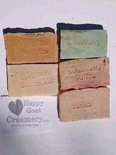 5 BARS PUMPKIN PIE SPICE VANILLA BLUEBERRY GOAT MILK SOAP HAPPY GOAT CREAMERY