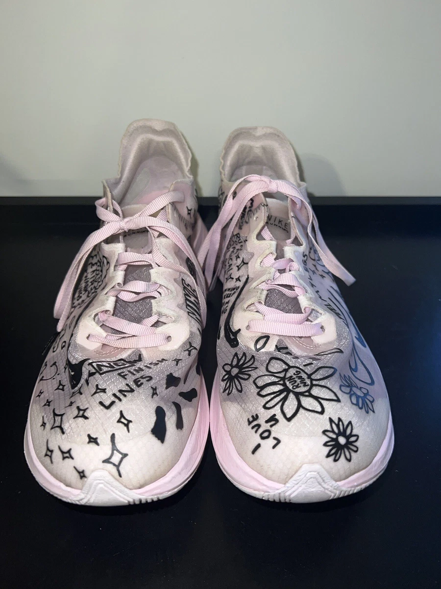 Excursión cerca foro Nike Zoom Fly SP x Nathan Bell Doodles (Pink) Sz. 9 | eBay