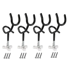 4Pieces Sure Grip Steel 20 Degree Angle Rod Holder Fishing Boat Rod Pod
