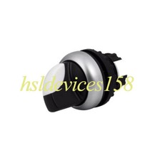 1PCS EATON M22-WK Selector Switch Bezel Silver Button Black