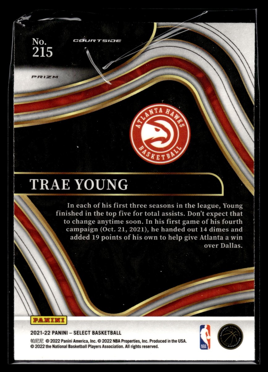 Trae Young 2021-22 Panini Select Courtside Silver Prizm Card #215
