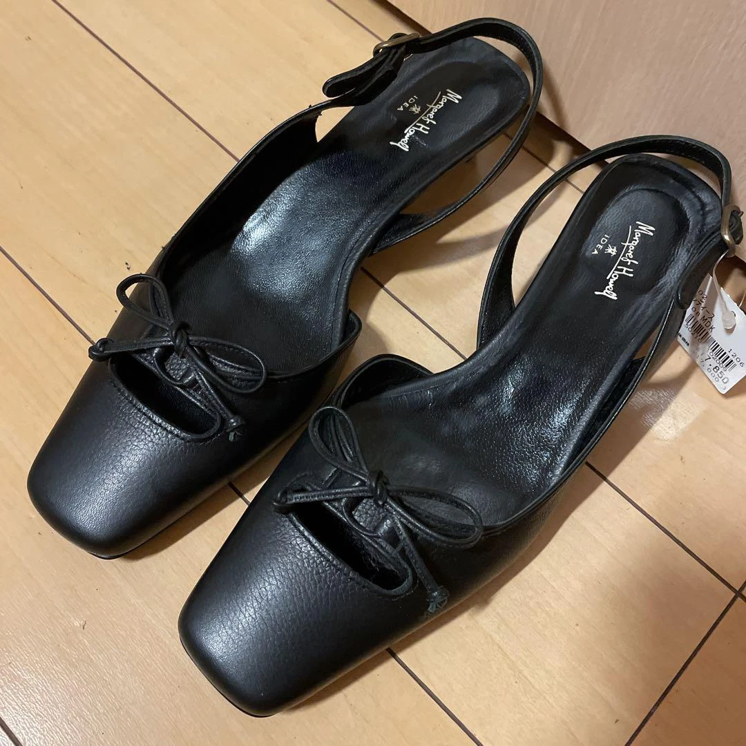 Margaret Howell MHL leather slingback sandals heels 23.5cm US6.5 