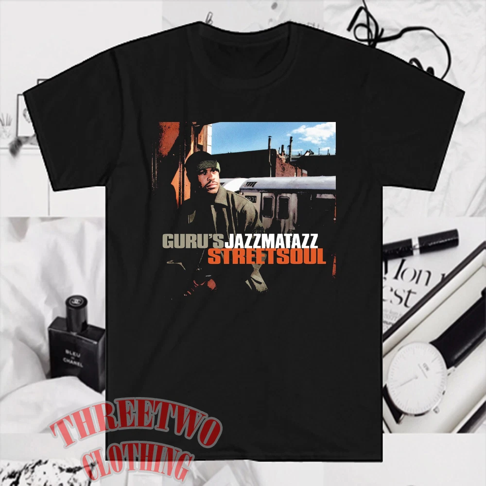 Guru's Jazzmatazz Street Soul Men's Black Size S to 5XL