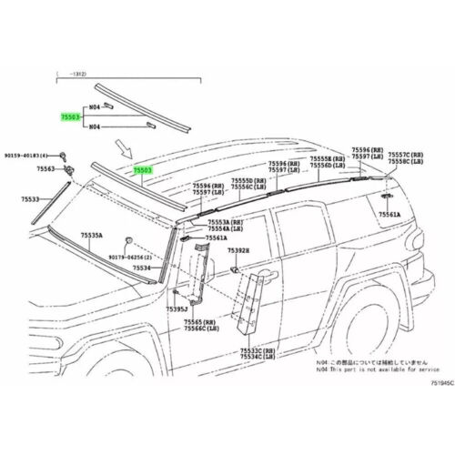 Fit for 2007-14 Toyota FJ Cruiser Upper Outer Moulding Trim Front Top Fsherecjel - Picture 8 of 20
