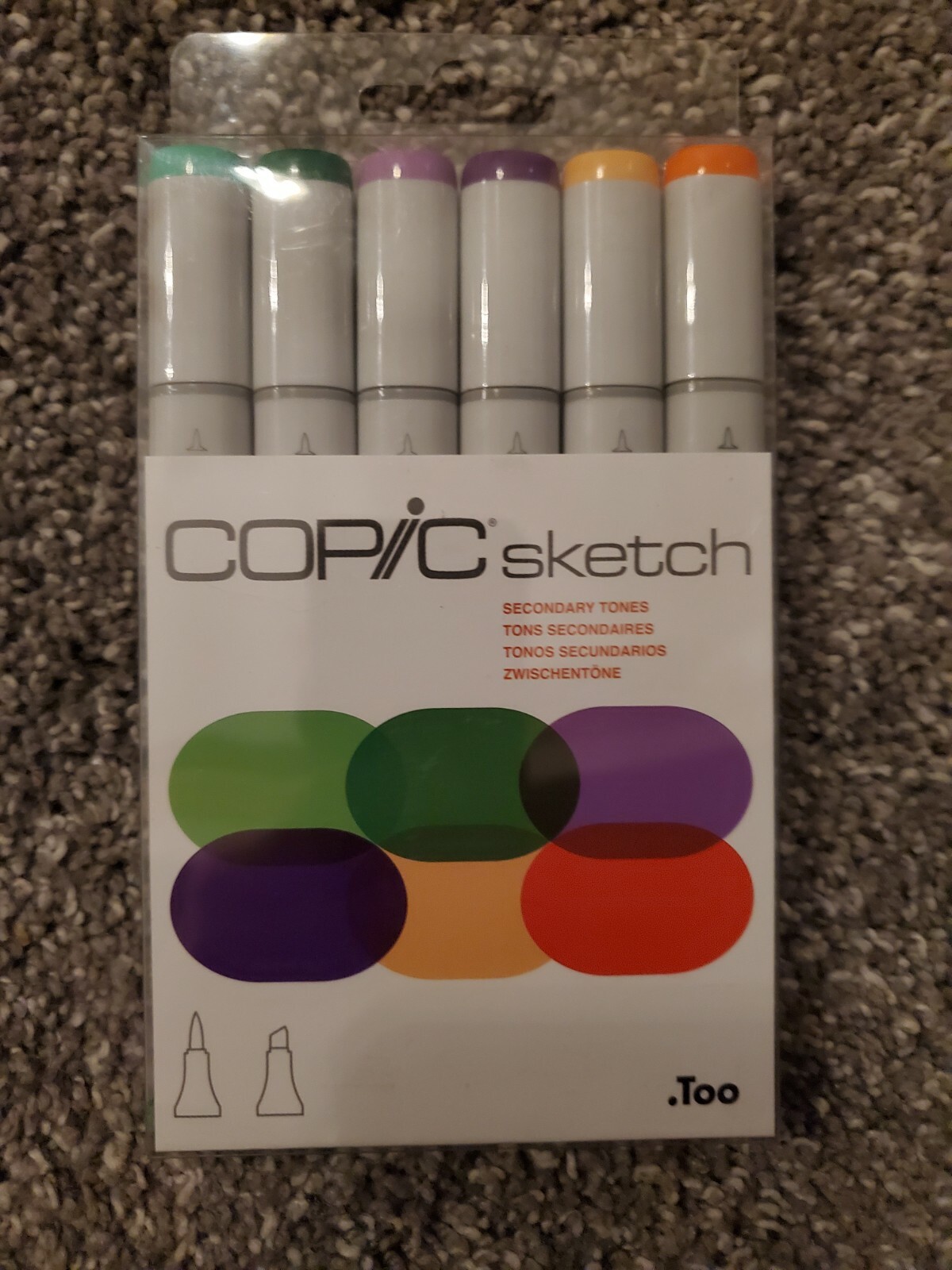 Sketch Marker 6/pkg Secondary Tones