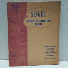 Singer Sewing Machine Home Decoration Guide Instructions 1943 SC Book Vtg Mcm