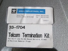 Ideal Industries, Inc. Telcom Termination Kit 33-1704 for RJ-11 RJ-45 4 6 8