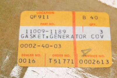 Kawasaki 11009-1189 GASKET,GENERATOR COV 1981 KZ1300 | eBay