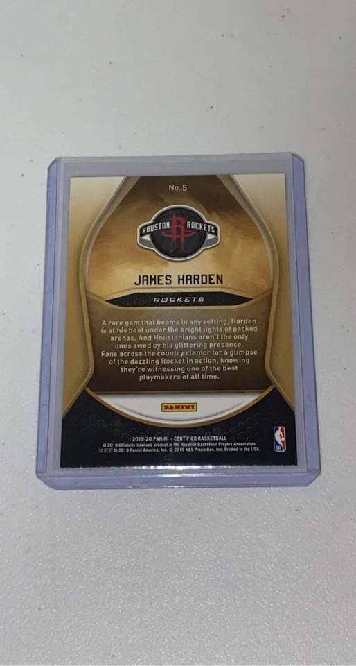 2019-20 Panini Certified James Harden Gold Team #5 - Image 4 of 4