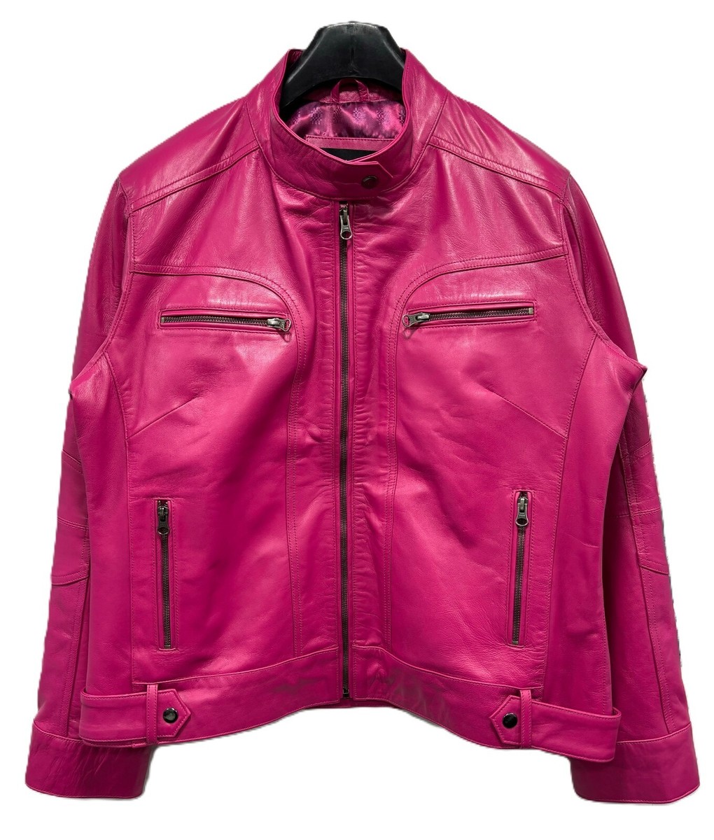 épine レザージャケット　pink épine logo lining leather jacket pink | épine