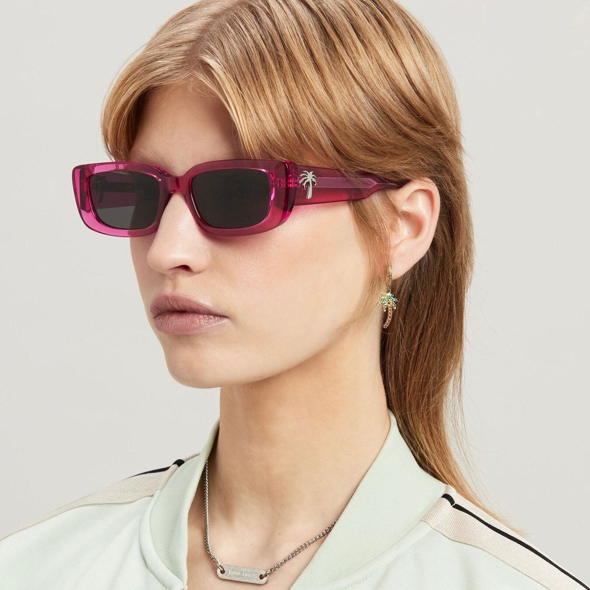 サングラス PALM ANGELS Woman Sunglasses Pink PERI056YOSEMITE 3007 NEW!!! PALM ANGELS Yosemite Sunglasses PERI056 3007