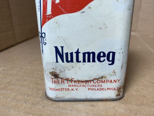 Dispensador de latas de especias de nuez mostaza de colección 4 oz AVD lata mostaza RT compañía francesa - Imagen 3 de 12
