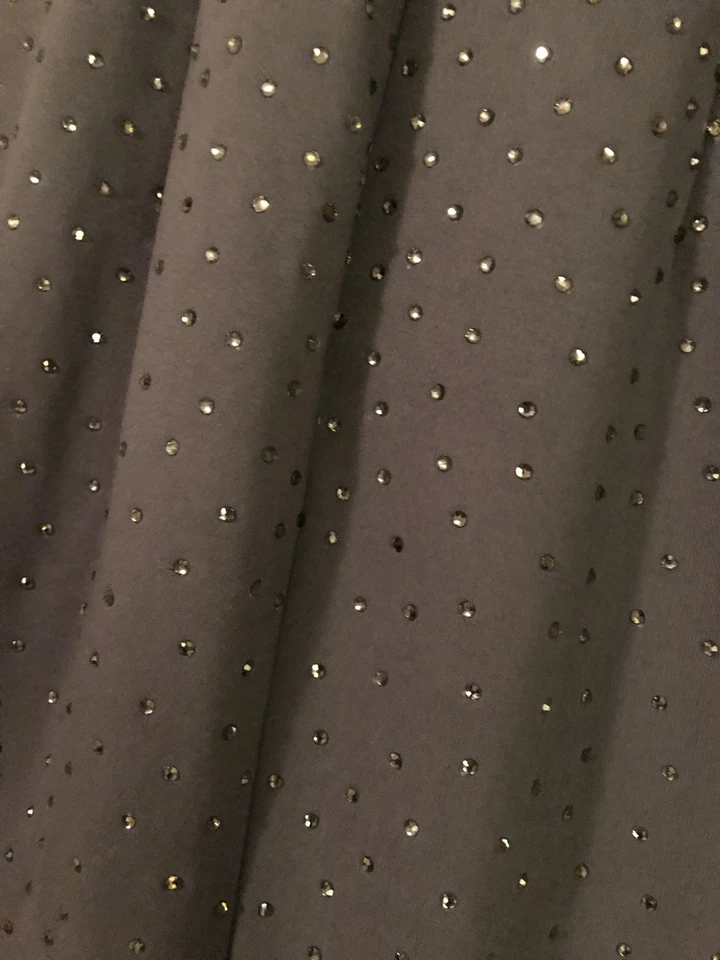 VESTIDO DE GRADUACIÓN SHERRI HILL 51779 RARO COLOR PISTOLA METAL JERSEY CON CUENTAS CONCURSO TALLA 6 Foto 4 de 4