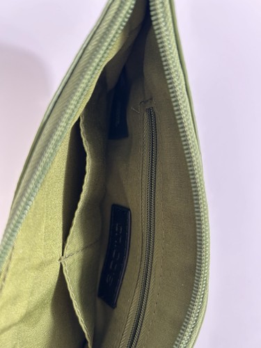 Bag Chico's s slender green faux snakeskin 10.5"x6" zip & snap party cocktail - 第 7/12 張圖片