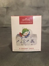 Hallmark 2023 Keepsake Mini A Snowy 2023 Christmas Ornament with Light
