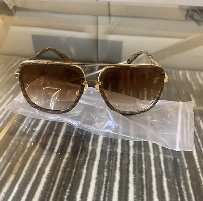 Generic Havana Wood grain Gradient Unisex Sunglasses