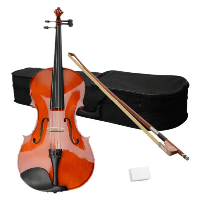 16inches Acoustic Viola with Case Bow Rosin Natural Color