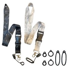 8PCS Anti-Lost Lanyard Set with 2PCS Neck Straps and 6PCS Silicone Rings Holders