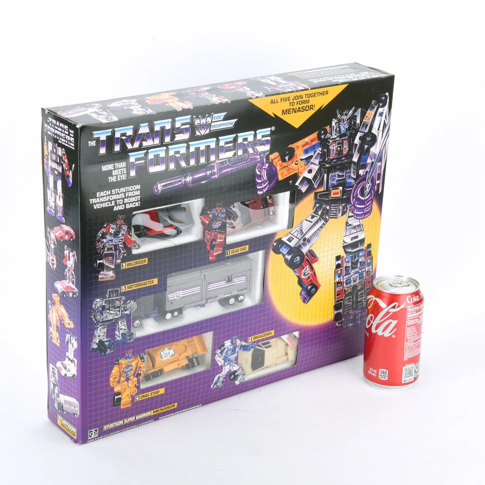Transformers G1 Stunticon Menasor 5 Transforming Figures Set Reissue Version Box - Image 3 of 4
