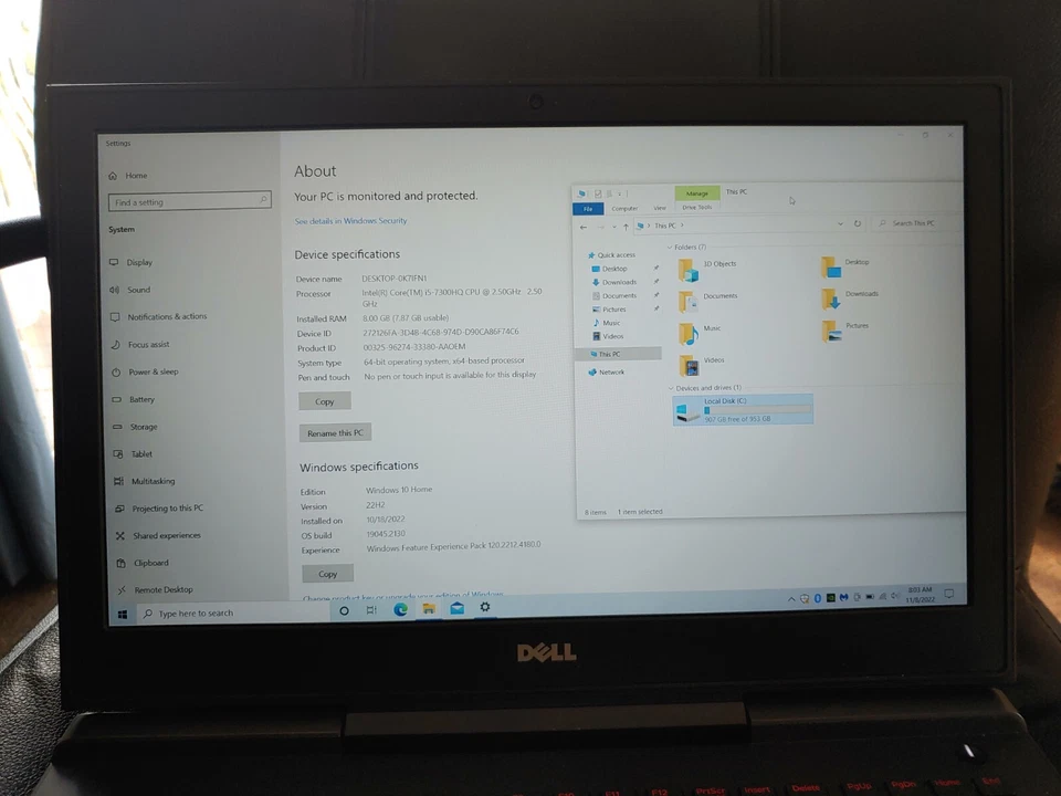 SSD Dell Inspiron 15 7567 Gaming 15,6 polegadas i5-7300HQ 2,50GHz 8GB RAM 1TB - Imagem 2 de 4